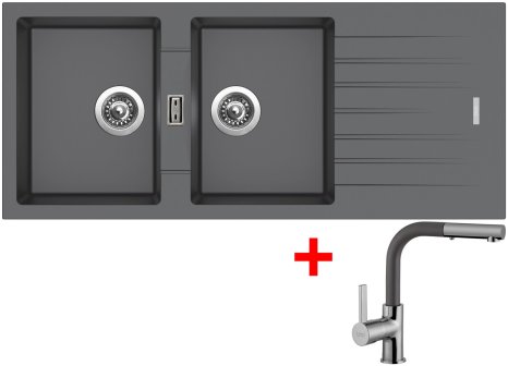Sinks PERFECTO 1160 DUO + baterie ENIGMA S GR