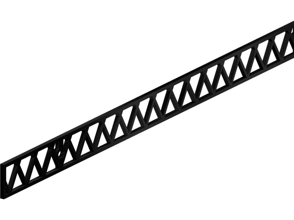 ROC DESIGN - horní kolejnice S01 ocel černá mat