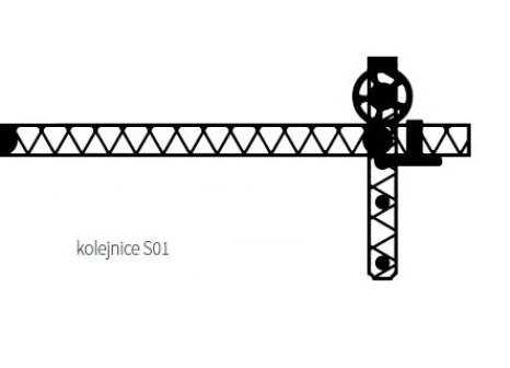 ROC DESIGN - horní kolejnice S01 ocel černá mat