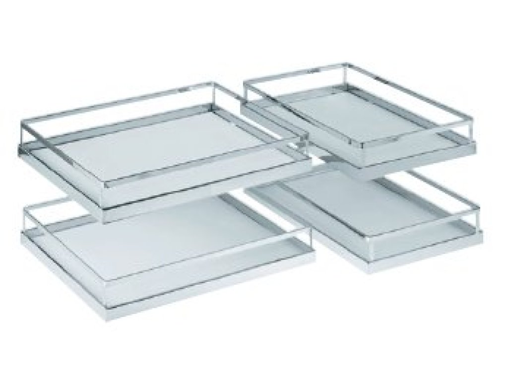 KESSEBÖHMER- MAGIC CORNER sada košů ARENA STYLE chrom/ bílá