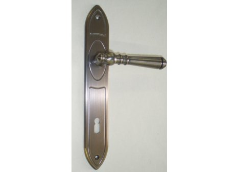 Tradition štítové dveřní kování s pružinou klika/koule starobronz - Vložka FAB, 72 mm