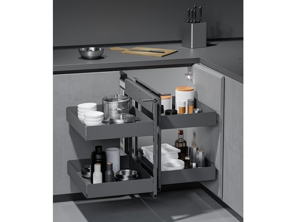 Cemux Corner Comfort Iron Line s tlumením 900 mm antracit