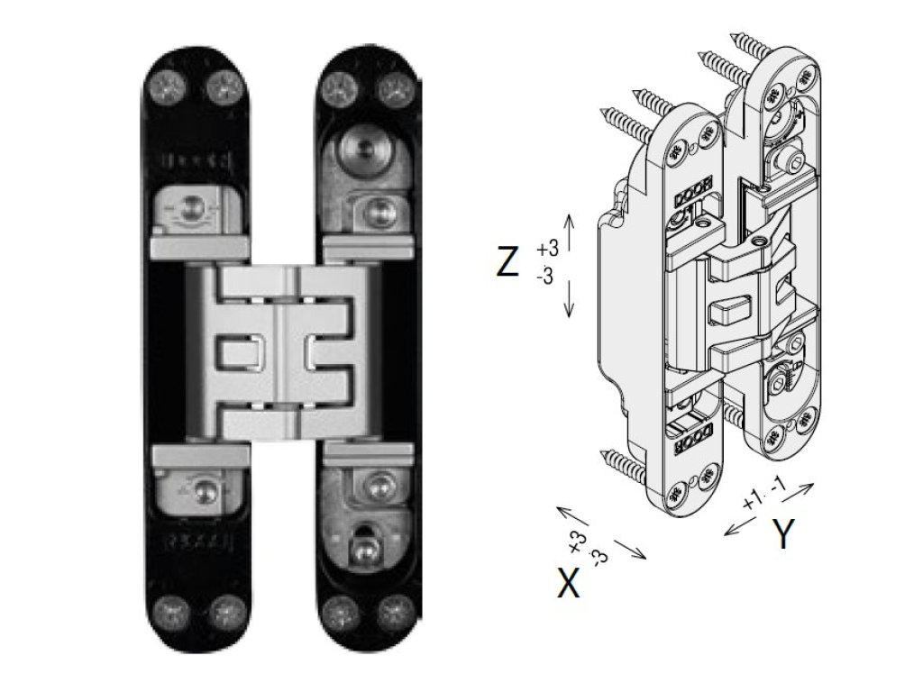 Závěs dveřní skrytý KUBICA K5080
