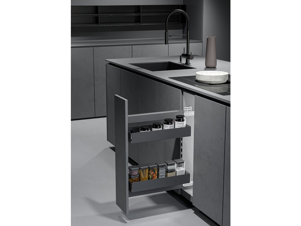 Cemux IRON Line 20-3D plné dno s tlumením antracit