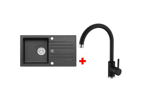 Alveus CORTINA 140 + TONIA - Černá, Black