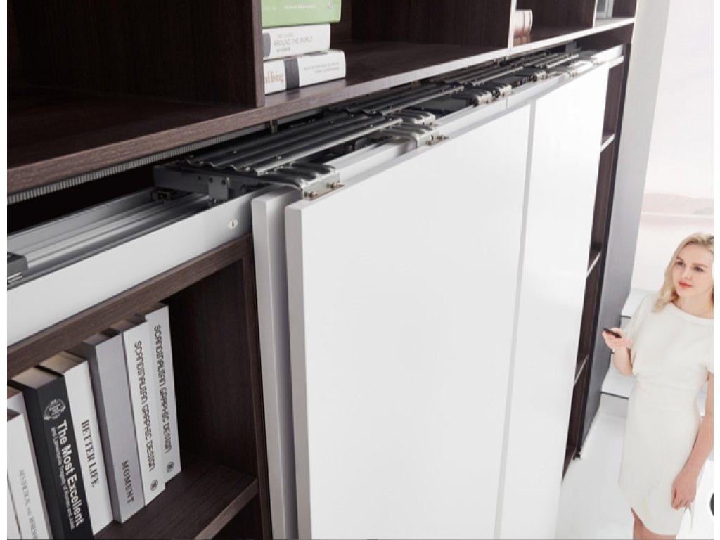 Cemux In Line XL skříňové naložené dveře v jedné rovině 2451-2850mm,v.2400mm, 80 kg s tlumením