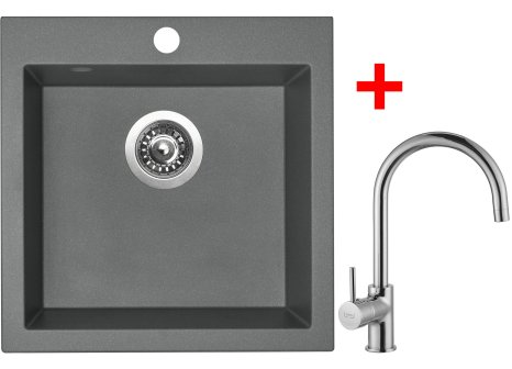 Sinks VIVA 455 set + baterie Vitalia chrom - komplet