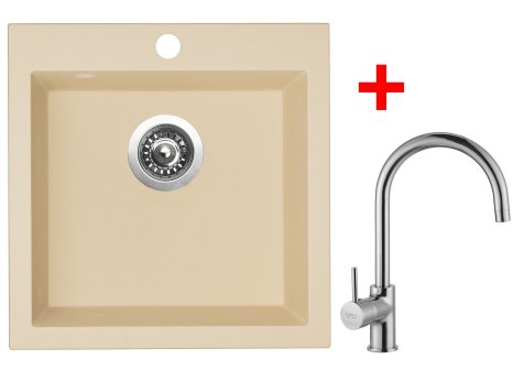 Sinks VIVA 455 set + baterie Vitalia chrom - komplet