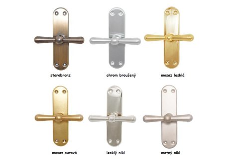 Element bezpečnostní kování klika/klika matný nikl