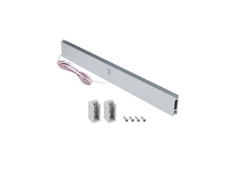 Šatní tyč s LED osvětlením čidlo PIR přívod zprava hliník