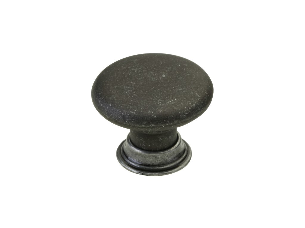 Knopka kovová Victoria černá ocel/mat