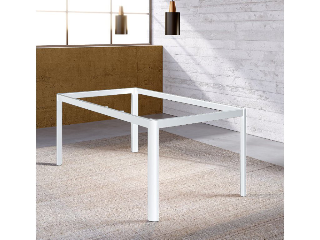 Stolová konstrukce Alu Star pro dřevěnou desku B6 bílá