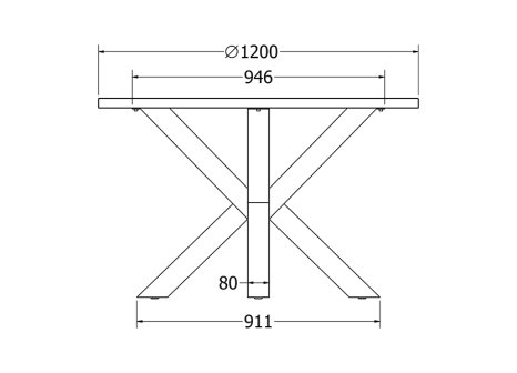Stolová podnož ARTEZA 120