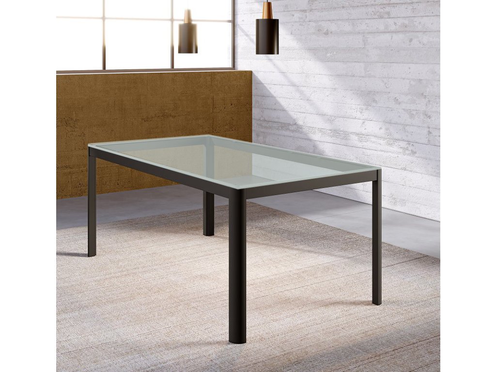 Stolová konstrukce Alu Star pro skleněnou desku B6 černá