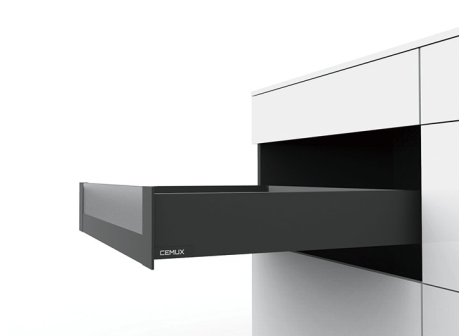 Cemux H Box SLIM vnitřní zásuvka antracit H84 čelní sklo H54 - 400 mm