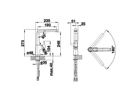 Blanco baterie Avona-S Silgranit-Look