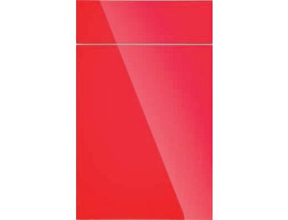 Dvířka jednostranný vysoký LESK - tvar D07 barva RAL rádius R2