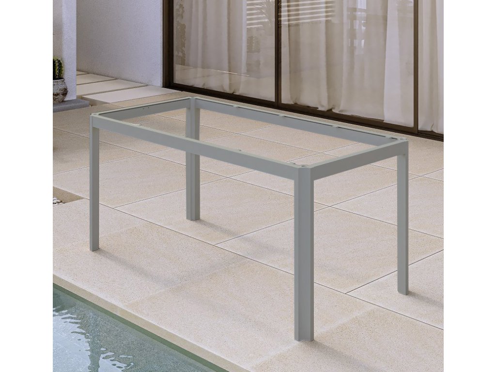 Stolová konstrukce Alu Star pro skleněnou desku B5 nerez