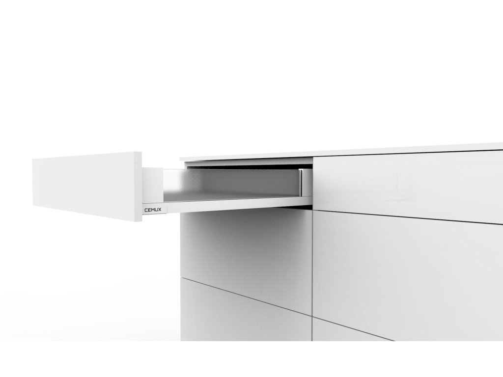 Cemux H Box SLIM skleněné bočnice bílá H84/500 mm