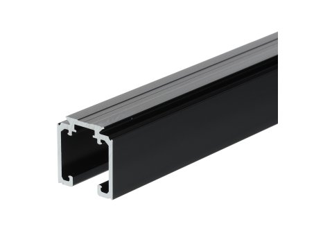 Cemux STARSHIP GLASS sada kování pro skleněné dveře 60 kg s tlumením, kolejnice černá mat