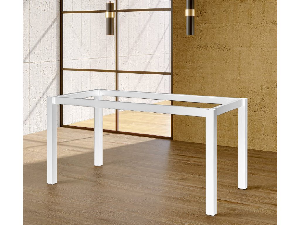 Stolová konstrukce Alu Star pro skleněnou desku B2 bílá