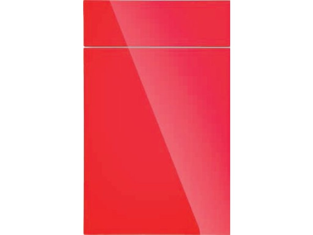 Dvířka jednostranný vysoký LESK bílá - tvar D07 rádius R2