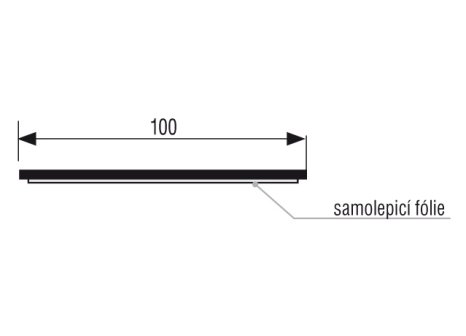 Samolepící okopový plech výška 100 mm