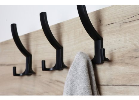 Věšák Erik černý matný
