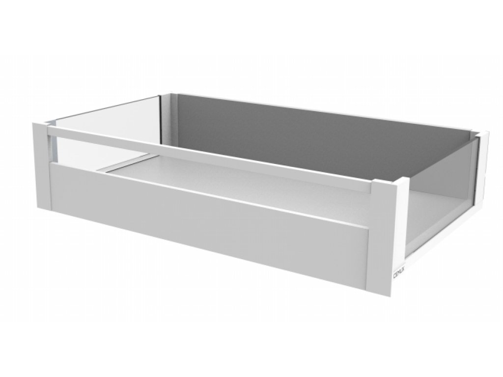 Cemux H Box SLIM vnitřní skleněné bočnice bílá H167/500 mm čelní panel