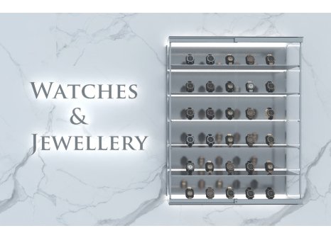 Virtus -  sada na posuvná skla do vitrín s možností uzamčení 1 m černá mat