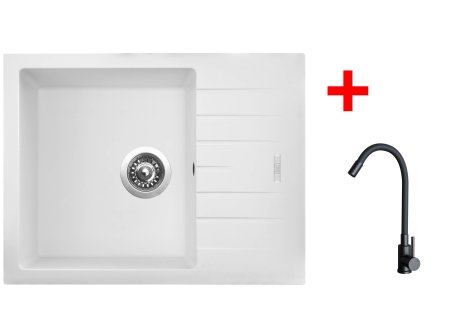 Set Sinks PERFECTO 650 + baterie ELASTA černá matná