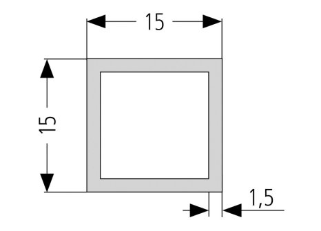 Vzpěra hliníková 1800 mm šedá