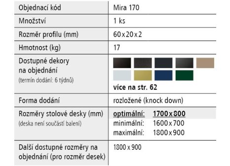 Stolová podnož ZEPHIRA