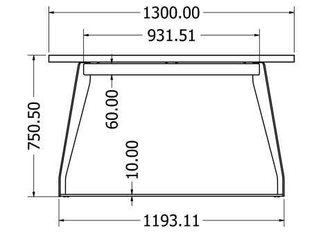 Stolová podnož BOROUGH XL