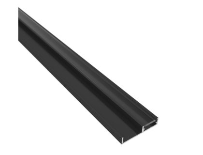 LED profil FLOOR LINE 3 m černý + krytka mléčná
