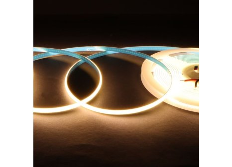 LED pásek COB SLIM 24V 11 W/m 384LED/m 5mm bílá teplá