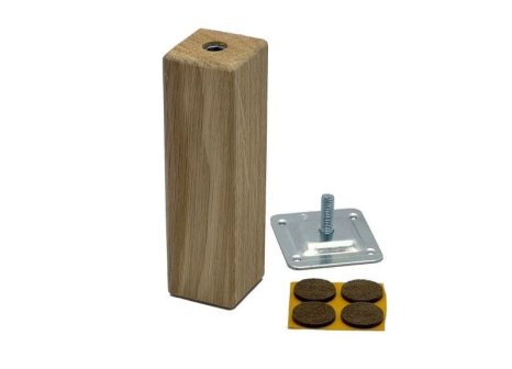 Nábytková nožka Lada dub lakovaný 45 x 45 mm