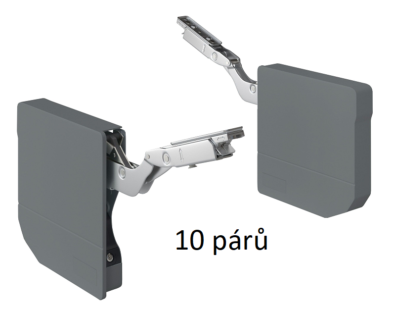 Cemux LIFT C silný výklop dvířka 400-500mm sada 10 párů antracit