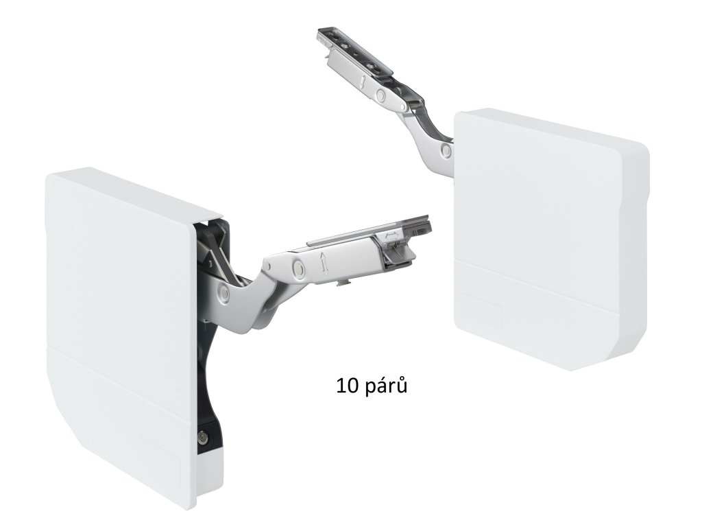 Cemux LIFT C silný výklop dvířka 400-500mm sada 10 párů bílý