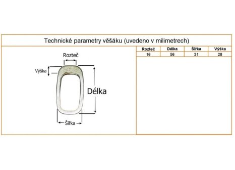 Věšák/ knopka Laky bílý