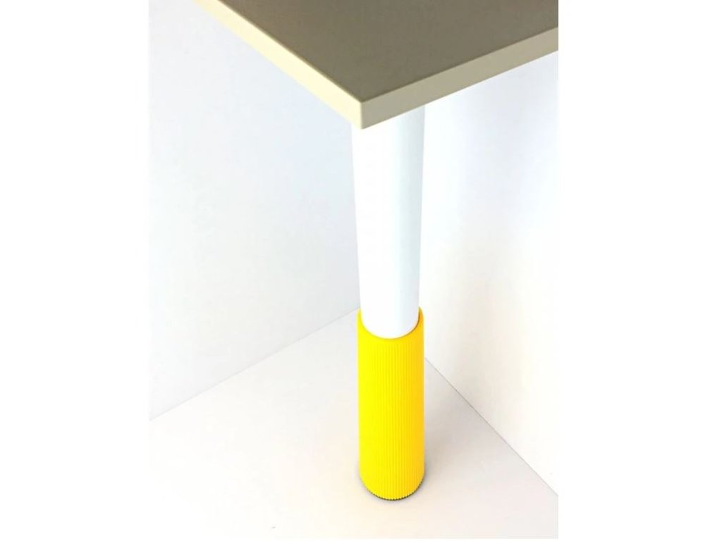 Stolová noha 580 mm nastavitelná dětská bílá/žlutá
