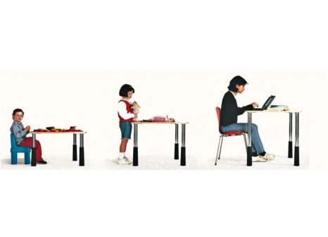 Stolová noha 580 mm nastavitelná dětská bílá/žlutá