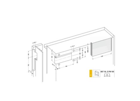 Rektifikační závěs CAMAR 807 XL RV pravý
