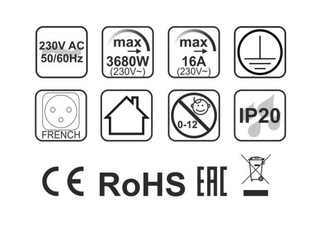 Výklopná zásuvka LIFTBOX 3x230V černá