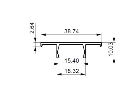 Cemux STARSHIP hliníkový profil boční krycí AR01 černý 3 m