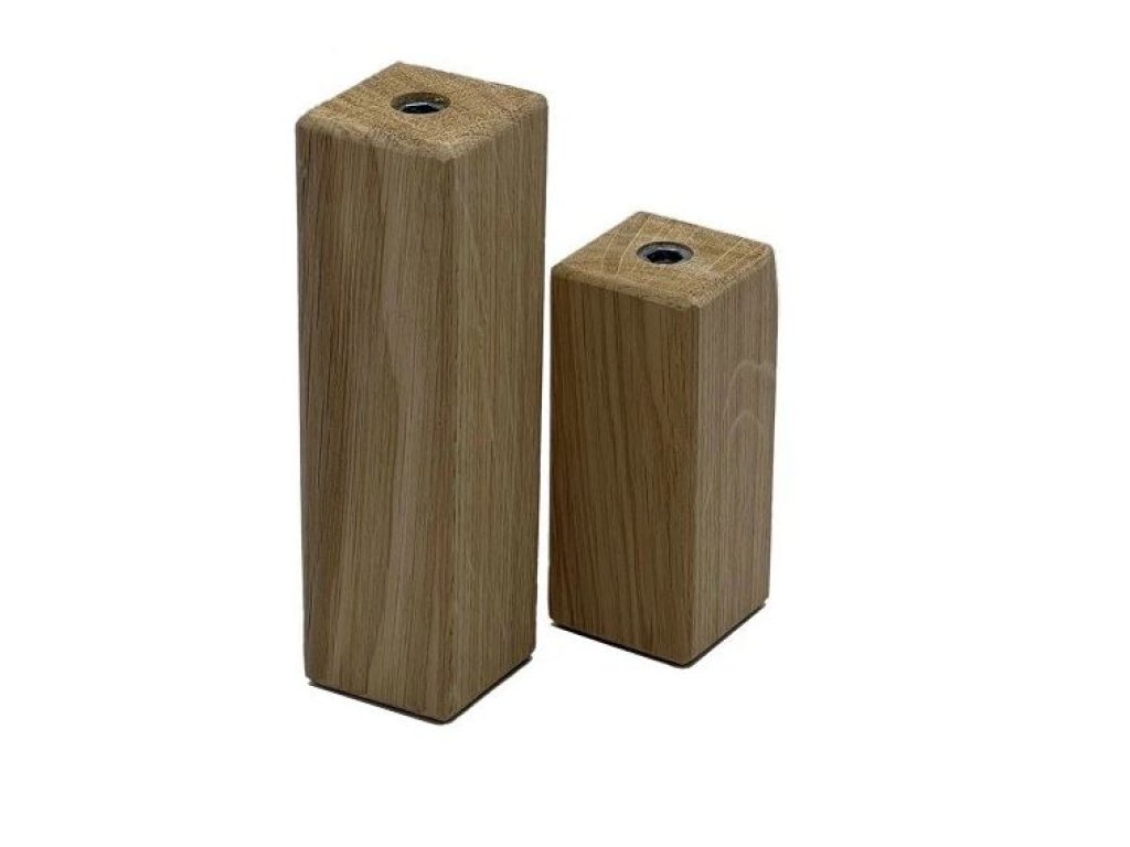 Nábytková nožka Lada dub surový 45 x 45 mm