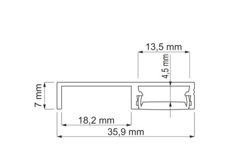 LED profil FLOOR LINE 3 m hliník + krytka mléčná