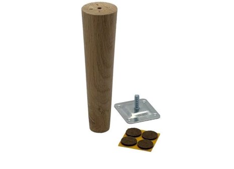 Nábytková nožka Linda dub surový průměr 25/45 mm