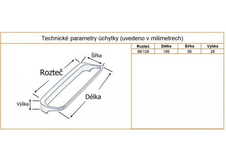 Úchytka kovová LENY bílá