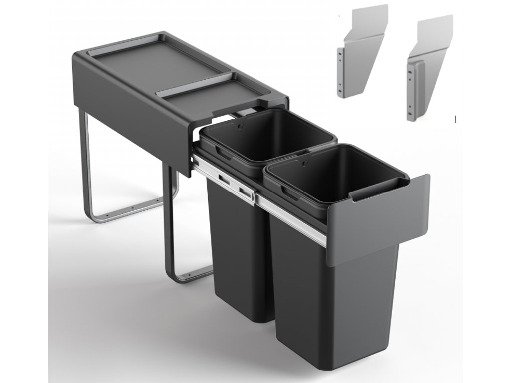 CEMUX sorter MEDIUM 30/2 2x14L antracit na dvířka